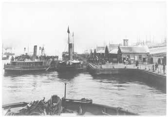 Wall Mural - Ferries on the River Mersey  Liverpool. Date: 1888