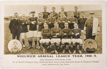 Woolwich Arsenal Team. Date: 1908-9