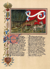 Manuscript With Story About A Dog And A Wolf. Date: 15th Century