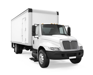 Wall Mural - Cargo Delivery Truck Isolated