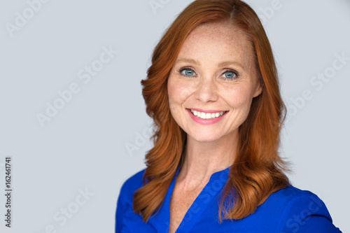 Fotografie, Obraz Confident happy positive energetic lively older middle age woman, bright natural