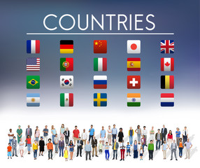 Canvas Print - Flag Countries Foreign International Symbol Concept