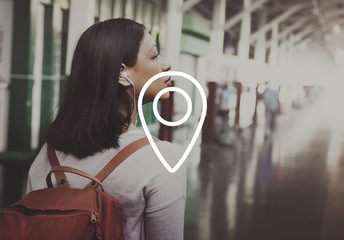Poster - Location Destination Navigation Pointer Concept