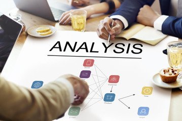 Wall Mural - Analysis Model Flow Chart Icon