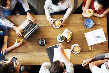 Wall Mural - group of people in a meeting