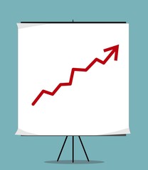 Growing chart presentation. Vector illustration in EPS10.