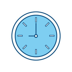 Canvas Print - isolated round clock icon vector illustration graphic design