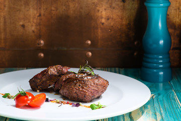 Wall Mural - close-up appetizing beef steak