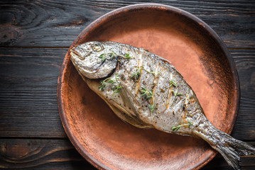 Sticker - Grilled fish with thyme