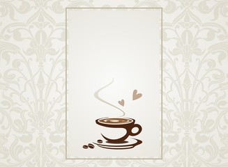 Fototapete - hot coffee , cafeteria , icon, business logo design