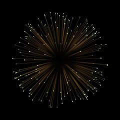 Aufkleber - Abstract gold fireworks light effect background for premium product design.