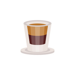 Poster - Coffee espresso in a glass cup vector Illustration