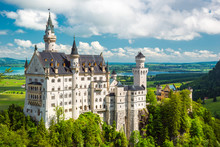 Famous Fairy Tale Castle In Bavaria, Neuschwanstein, Germany