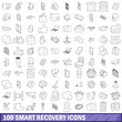 © ylivdesign - 100 smart recovery icons set, outline style