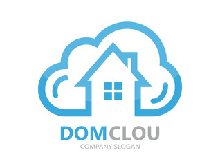 Wall Mural -  cloud and house logo concept