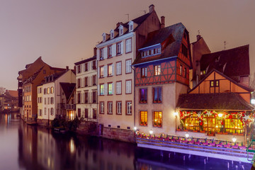 Poster - Strasbourg. Petite France district in the old city.