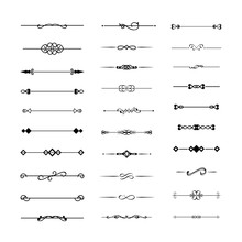 Calligraphic Frame Divider Element Set
