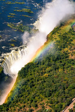 Victoria Falls On The Border Between Zimbabwe And Zambia, Africa