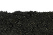 Close-up of organic soil on white background (soil, earth, ground)
