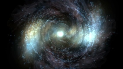 Wall Mural - 4k Abstract energy vortex universe tunnel fireworks particle hole eddy travel background.