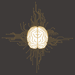 Poster - AI(Artificial Intelligence) concept illustration.