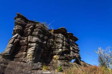 Naklejka na meble Mushroom stone sunny blue sky