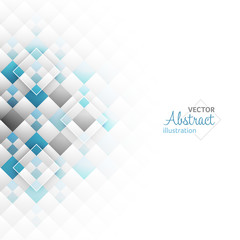 Poster - Abstract vector geometric futuristic background with squares.