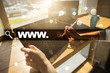 © WrightStudio - Search bar with www text. Web site, URL. internet and technology concept.