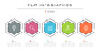 © rikkyal - Flat style 5 steps timeline infographic template.
