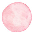 Hand painted watercolor pink round texture isolated on the white background. For your design.