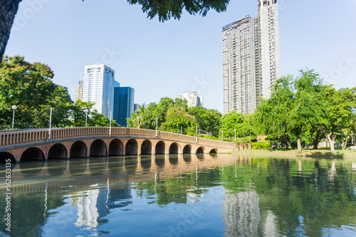 CHATUCHAK PARK, large public park in Bangkok Thailand for relaxing and doing activities Canvas Print