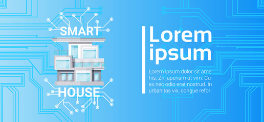 Aufkleber - smart house technology control system icon infographic with copy space vector illustration