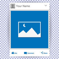 Poster - Social network photo frame vector illustration.