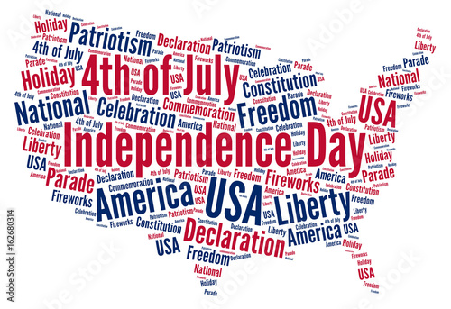 Independence day 4th of July in USA word cloud  Buy this stock