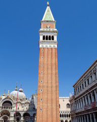Fototapete - View of St Mark's Campanile in Venice, Italy