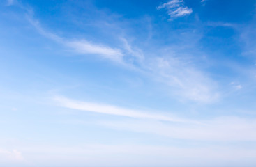 White fluffy cloud in the blue sky