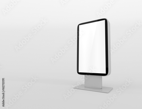 Outdoor Advertising Stand Display Empty Banner Lightbox Mockup
