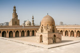 Mosque Ibn Tulun in Cairo with spiral minaret, Egypt