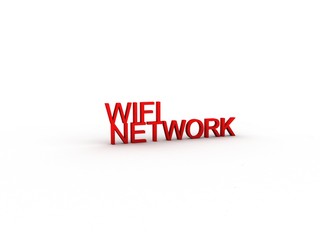 Poster - 3d illustration WiFi  network concept
