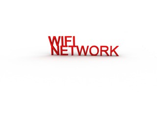 Sticker - 3d illustration WiFi  network concept
