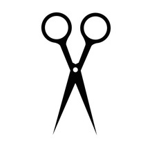 Hair Scissors Icon Over White Background Vector Illustration