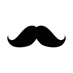 Wall Mural - mustache icon over white background vector illustration