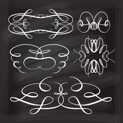 Vector calligraphic design elements.