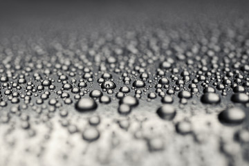 Silver drops on rough surface