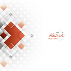 Poster - Abstract vector futuristic background with square shapes.
