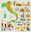 Italy Travel Map.