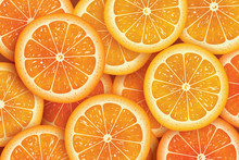 Orange Slice Background For Summer.