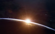 © Vadimsadovski - Beauty of Earth sunrise. Science fiction space wallpaper, incredibly beautiful planets, galaxies, dark and cold beauty of endless universe. Elements of this image furnished by NASA