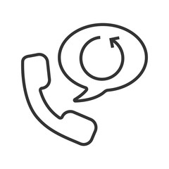 Poster - Call back service linear icon