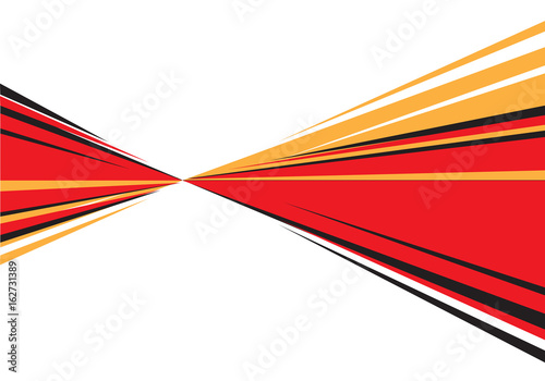 Abstract Red Black Yellow Speed Zoom Line Design For Comic On